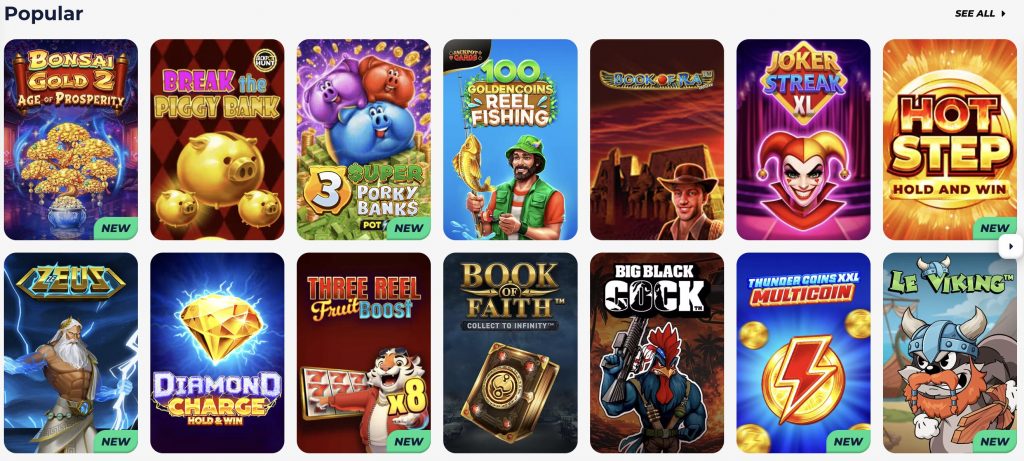 greatwin popular games